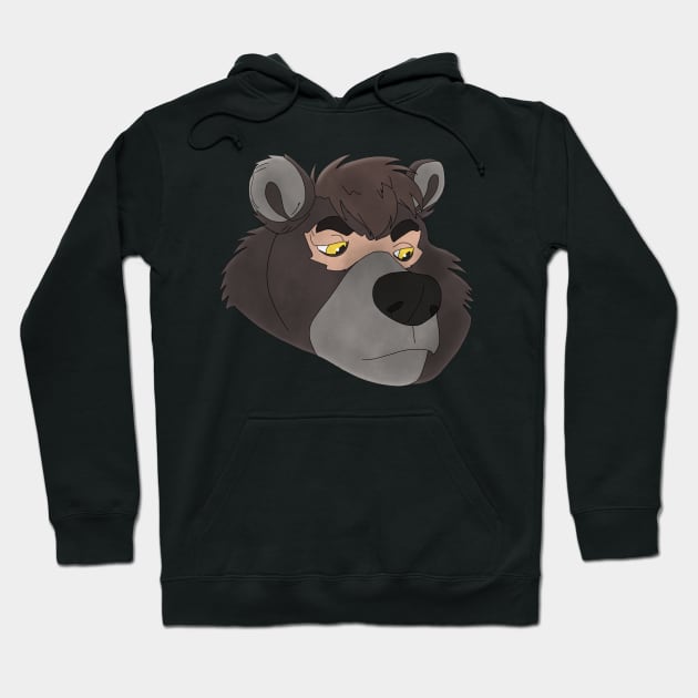 Anthro bear face Hoodie by Veleno